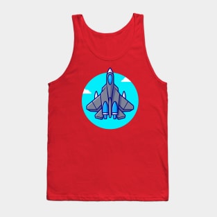 Jet Fighter Plane Flying Tank Top